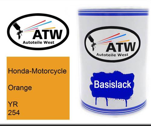 Honda-Motorcycle, Orange, YR 254: 500ml Lackdose, von ATW Autoteile West.